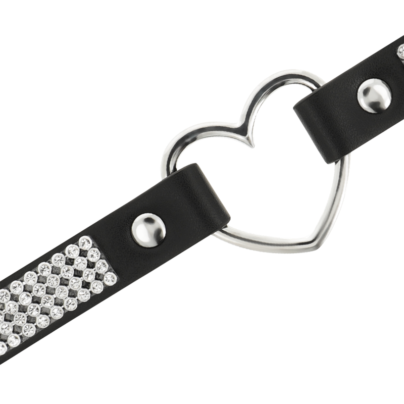 COQUETTE CHIC DESIRE choker collar en cuero vegano, corazón