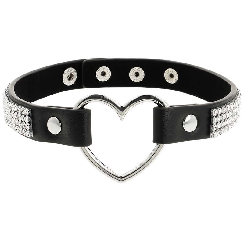 COQUETTE CHIC DESIRE choker collar en cuero vegano con corazón