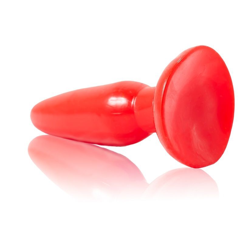 BAILE plug tapón anal en gelatina talla M rojo, vista plana