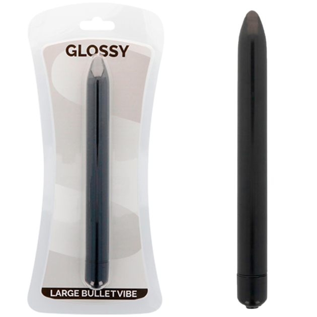 GLOSSY SLIM bala vibradora larga, con empaque original