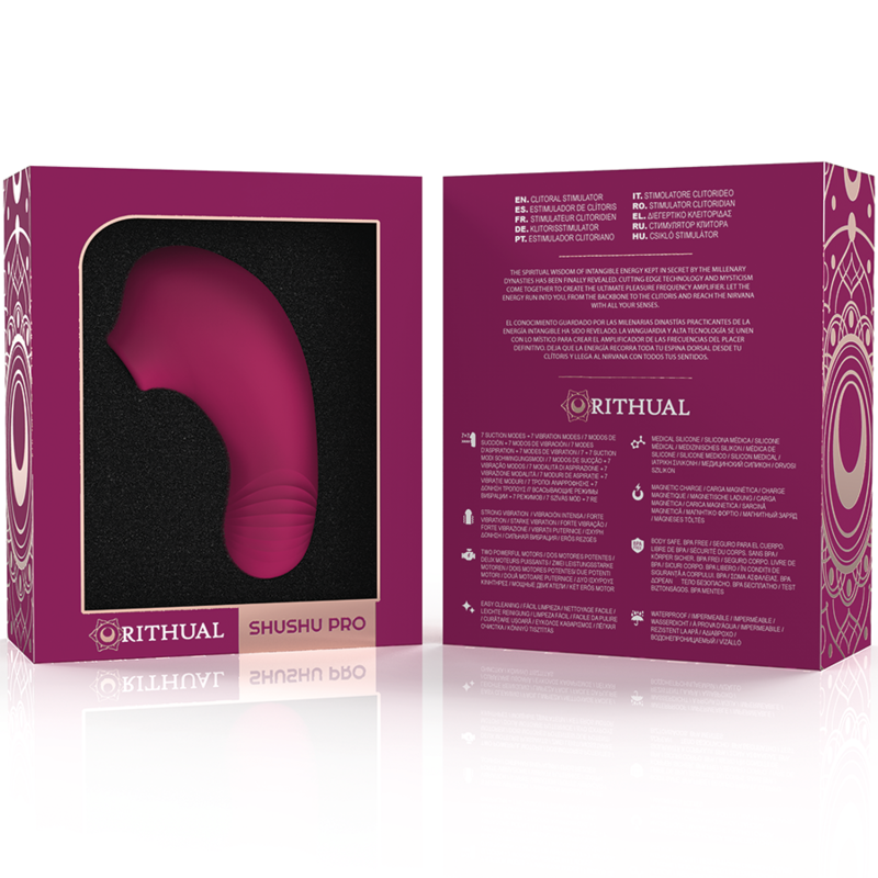 RITHUAL SHUSHU PRO vibrador y succionador de clítoris de bolsillo orquidea, en caja