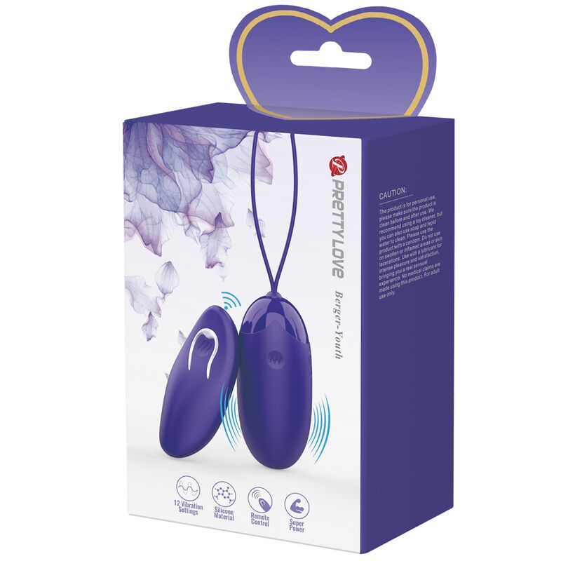 BERGER YOUTH huevo vibrador con control remoto y USB, en caja